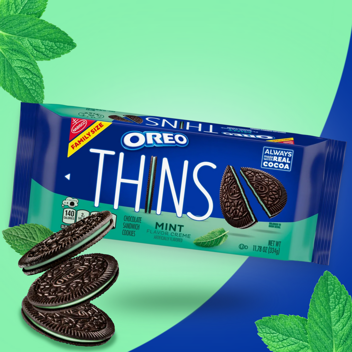 OREO 薄荷巧克力夾心餅乾 334g